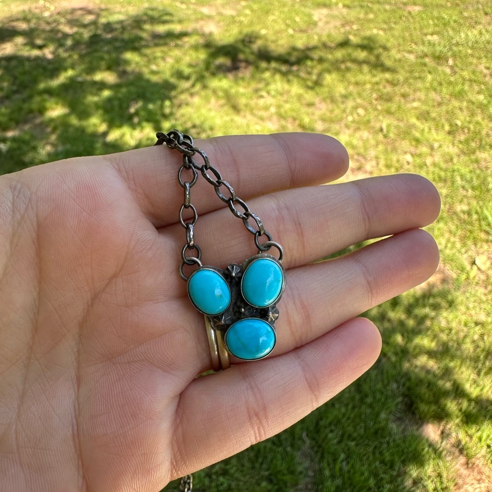 Turquoise Cluster Native Necklace